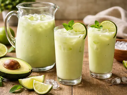 Agua de Aguacate y Limón