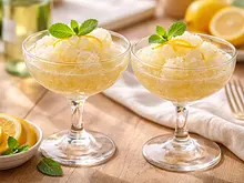 Sorbete al vino blanco