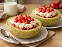 Melón con requesón