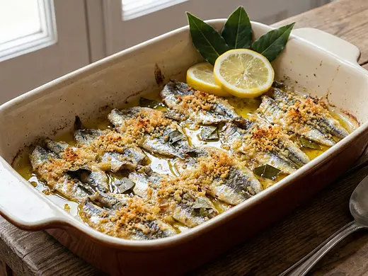 Boquerones al limón al horno