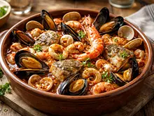 Zarzuela de pescados y mariscos