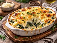 Acelgas gratinadas con bechamel