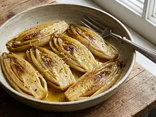 Endivias braseadas a la mantequilla