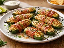 Jalapeños Rellenos de Queso y Tocino Horneados
