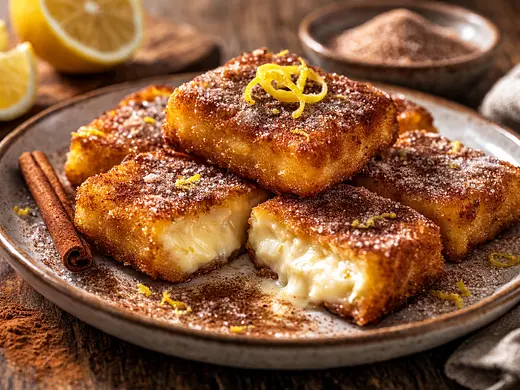 Leche Frita Cremosa con Limón y Canela