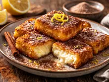 Leche Frita Cremosa con Limón y Canela