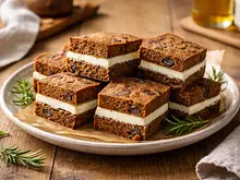 Bocadillos de pan de jengibre y queso