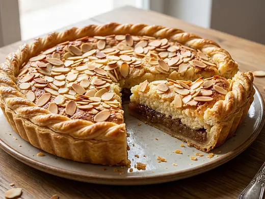 Tarta de manzana y almendras
