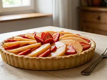 Tarta de melón y fresas