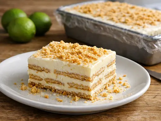 Pastel frío de limón con galletas María